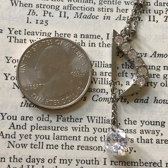 SALE - Cubic Zirconia Musical Note Musician Necklace NEW - Picture 5 of 6